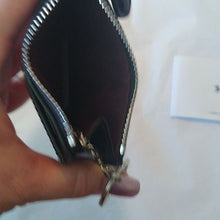 Load image into Gallery viewer, Coach Mini Skinny ID Case in Signature Canvas w/ Shirting Plaid Print, SV/Navy