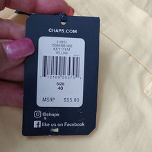 Load image into Gallery viewer, Chaps Men’s Flat Front Stretch Shorts Yellow 100% Cotton Washed Twill Chino, 40"