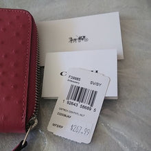Load image into Gallery viewer, Coach F39885 Embossed Continental Wallet, SV/Strawberry