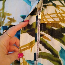 Load image into Gallery viewer, Chico's Women's Multicolor Linen Jacket w/ 3/4 sleeves + dual collar, Size 3