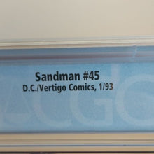 Load image into Gallery viewer, D.C. Vertigo Comics Sandman #45 CGC Graded 9.4 Gaiman WP