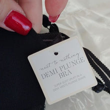 Load image into Gallery viewer, On Gossamer Black Demi Plunge Next to Nothing Bra, Size 30A