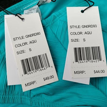 Load image into Gallery viewer, BCBGeneration Banded Tri Top + Hipster Bikini Bottom Set, Aqua, Small