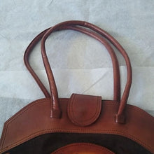 Load image into Gallery viewer, Vintage Tooled Leather + Suede Horse Horseshoe Purse Bag