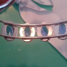 Load image into Gallery viewer, Swiss Blue Topaz + Sterling Silver 925 Bangle Bracelet