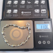 Load image into Gallery viewer, Sterling Silver 925 Beaded Bracelet, 8"