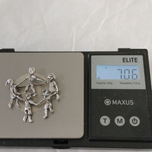 Load image into Gallery viewer, Vintage Sterling Silver Ring Around the Rosie, Circle of Friends Brooch Pin