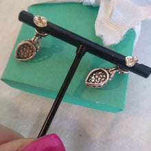 Load image into Gallery viewer, Teardrop Dangle Orange Coral 925 Sterling Silver Earrings