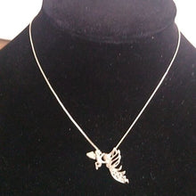 Load image into Gallery viewer, Baby Angel and Mother Fairy Sterling Silver Necklace 925, 15&quot;
