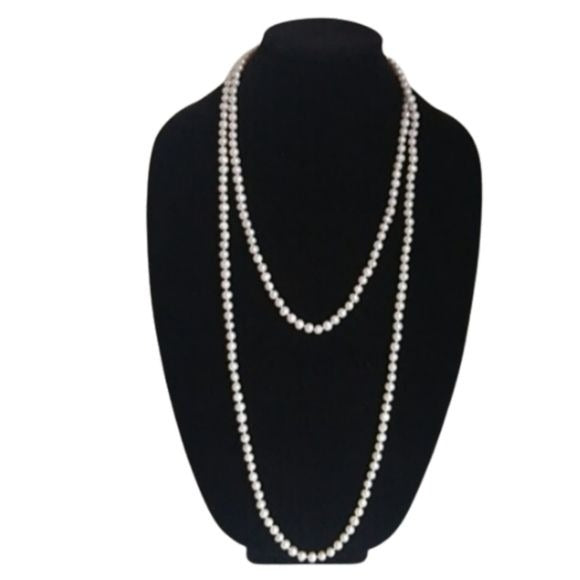 Freshwater 6mm Pearls Neverending Necklace, 64