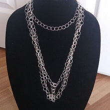 Load image into Gallery viewer, Sterling Silver Neverending Layering 8mm Italian Chain Silver 925 Necklace, 104"