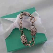 Load image into Gallery viewer, Samuel B Diamond Pave PLAGA Bracelet, Sterling Silver 925 + 14kt Gold