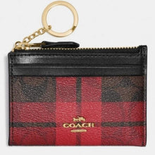 Load image into Gallery viewer, Coach F87799 Mini Skinny ID Case in Signature Canvas w/Field Plaid Print, IM/PGZ