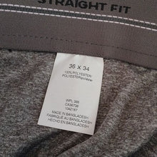 Load image into Gallery viewer, Haggar Cool 18 Pro Straight Fit Flat Slacks Pants, Dark Grey Heather, 36W x34L