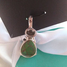 Load image into Gallery viewer, Green Mojave Turquoise + Citrine Sterling Silver 925 Teardrop Pendant
