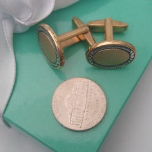 Load image into Gallery viewer, Vintage Gold Plated Hand Etched Cuff Links