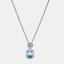Load image into Gallery viewer, Coach Emerald Cut Necklace, SV/Blue
