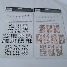 Load image into Gallery viewer, Mambi Sticks Alphabet Stickers Black + Craft Confetti, 20 sheets total