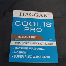 Load image into Gallery viewer, Haggar Cool 18 Pro Straight Fit Flat Slacks Pants, Dark Grey Heather, 36W x34L