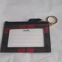 Load image into Gallery viewer, Coach F87799 Mini Skinny ID Case in Signature Canvas w/Field Plaid Print, IM/PGZ