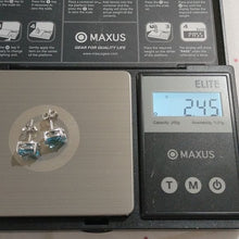 Load image into Gallery viewer, Large Blue Topaz 925 Stud Earrings
