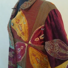 Load image into Gallery viewer, Sandy Starkman Embroidered Patchwork Fall Dreams Jacket, XL