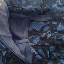 Load image into Gallery viewer, Lilly Pulitzer Kiri Lace Peplum Dress Romantic True Navy Size 2 NWT