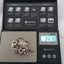 Load image into Gallery viewer, Samuel B Diamond Pave PLAGA Bracelet, Sterling Silver 925 + 14kt Gold