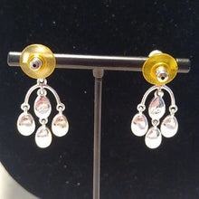 Load image into Gallery viewer, LC Lauren Conrad Chandelier Earrings ,+ Glass links 7" Bracelet set