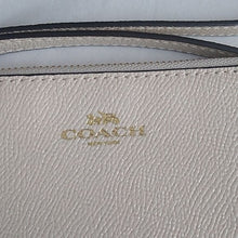 Load image into Gallery viewer, Coach F15154 Corner Zip Wristlet in Glitter Crossgrain Leather IM/Chalk