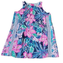 Load image into Gallery viewer, Lilly Pulitzer Jackie Silk Shift, Sugar Mambo Engineered Dress, HighTide Navy