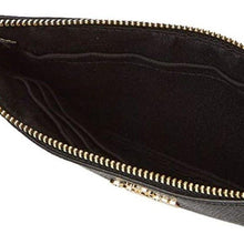Load image into Gallery viewer, Coach Black Large Crossgrain Leather Wristlet
