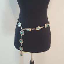 Load image into Gallery viewer, Vintage Sterling Silver Turquoise Concho Belt STERMEX 39"