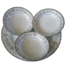 Load image into Gallery viewer, Noritake Edgewood Dinner Plate + 3 Fruit Bowls