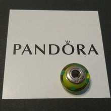 Load image into Gallery viewer, Pandora Murano Green Dot Charm 790613 Sterling Silver 925 ALE
