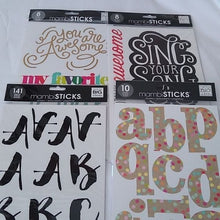Load image into Gallery viewer, Mambi Sticks Alphabet + Friendship Stickers, 36 sheets total