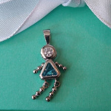 Load image into Gallery viewer, Sterling Silver Birthstone Babies Brat December Girl Charm Pendant
