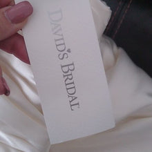 Load image into Gallery viewer, David's Bridal Strapless Satin A- Line Wedding Dress w/Ruching, MB3651, Ivory, 4