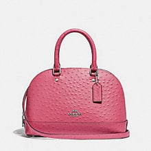Load image into Gallery viewer, Coach F66932 Embossed Leather Mini Sierra Purse Bag Satchel SV/Strawberry