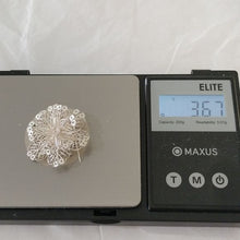 Load image into Gallery viewer, Vintage Sterling Silver Floral Flower Filigree Brooch Pin
