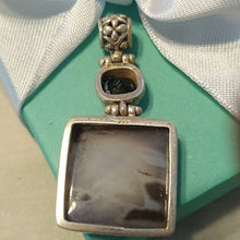 Load image into Gallery viewer, 925 Sterling Silver Onyx &amp; Agate Druzy Pendant
