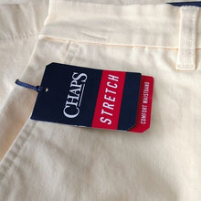 Load image into Gallery viewer, Chaps Men’s Flat Front Stretch Shorts Yellow 100% Cotton Washed Twill Chino, 40"