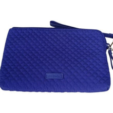 Load image into Gallery viewer, Vera Bradley Iconic Microfiber Pouch Wristlet, Gage Blue