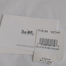 Load image into Gallery viewer, Coach F15154 Corner Zip Wristlet in Glitter Crossgrain Leather IM/Chalk