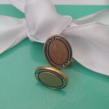 Load image into Gallery viewer, Vintage Gold Plated Hand Etched Cuff Links