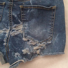 Load image into Gallery viewer, Skinny Fries Stretch Denim Cutoff Jean Shorts with Ric Rac, Size 3