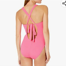 Load image into Gallery viewer, La Blanca Standard Island Goddess Drape Twist Belt Front 1 pcSwimsuit, Ginger, 6