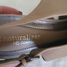 Load image into Gallery viewer, Naturalizer N5 Candila Open Toe Heels, Taupe Size 11