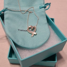 Load image into Gallery viewer, Tiffany &amp; Co. x P. Picasso Pre-Owned 925 Sterling Silver Loving Heart Station Necklace, 18&quot;
