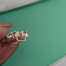 Load image into Gallery viewer, Sterling Silver + Amethyst 3 Row Bracelet